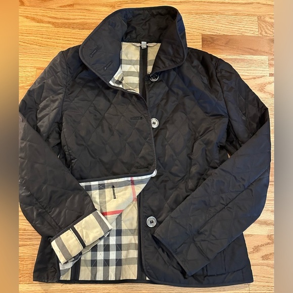 Burberry Women’s Black Quilted Jacket Small - Picture 1 of 12